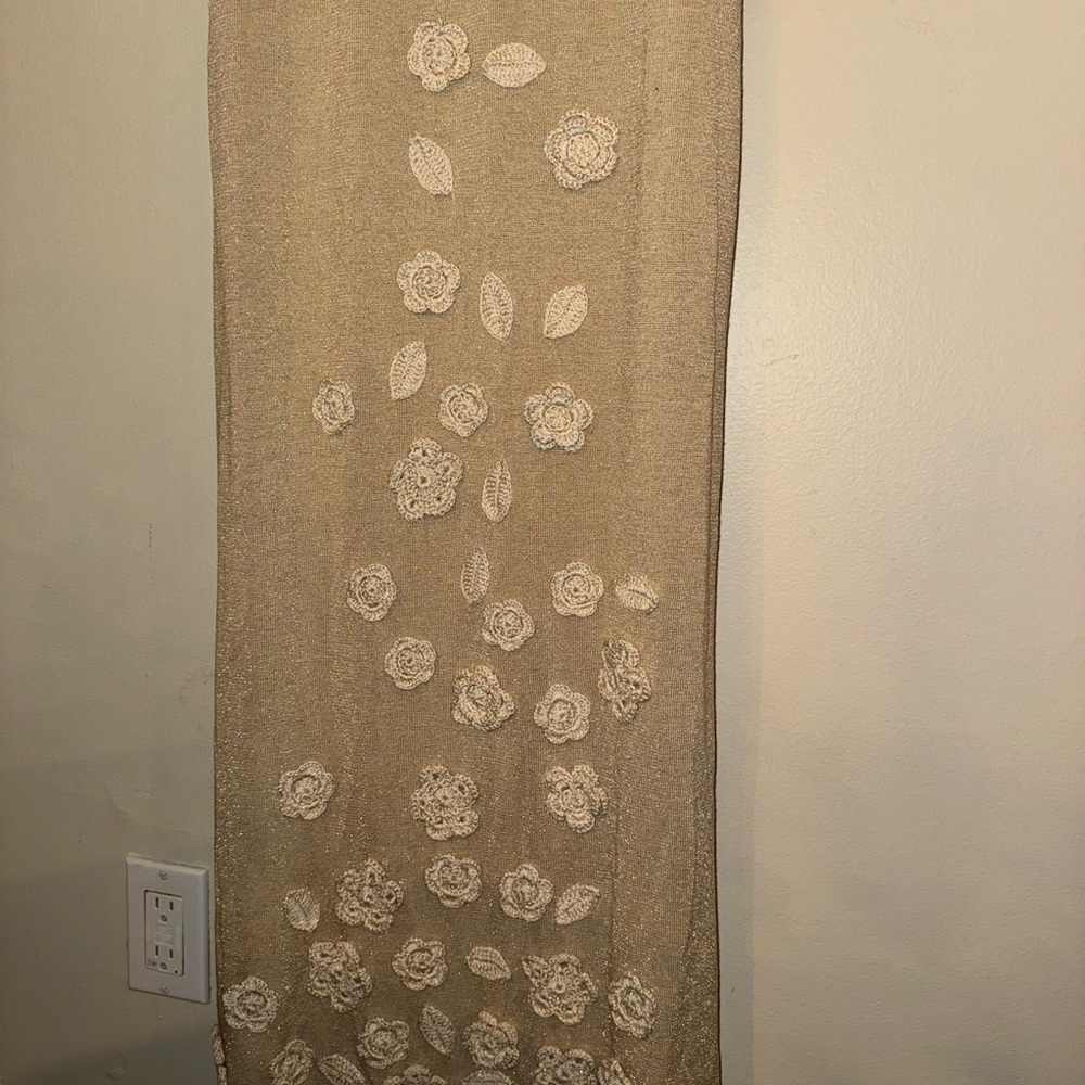 MESHKI Sparkly Knit Floral Dress